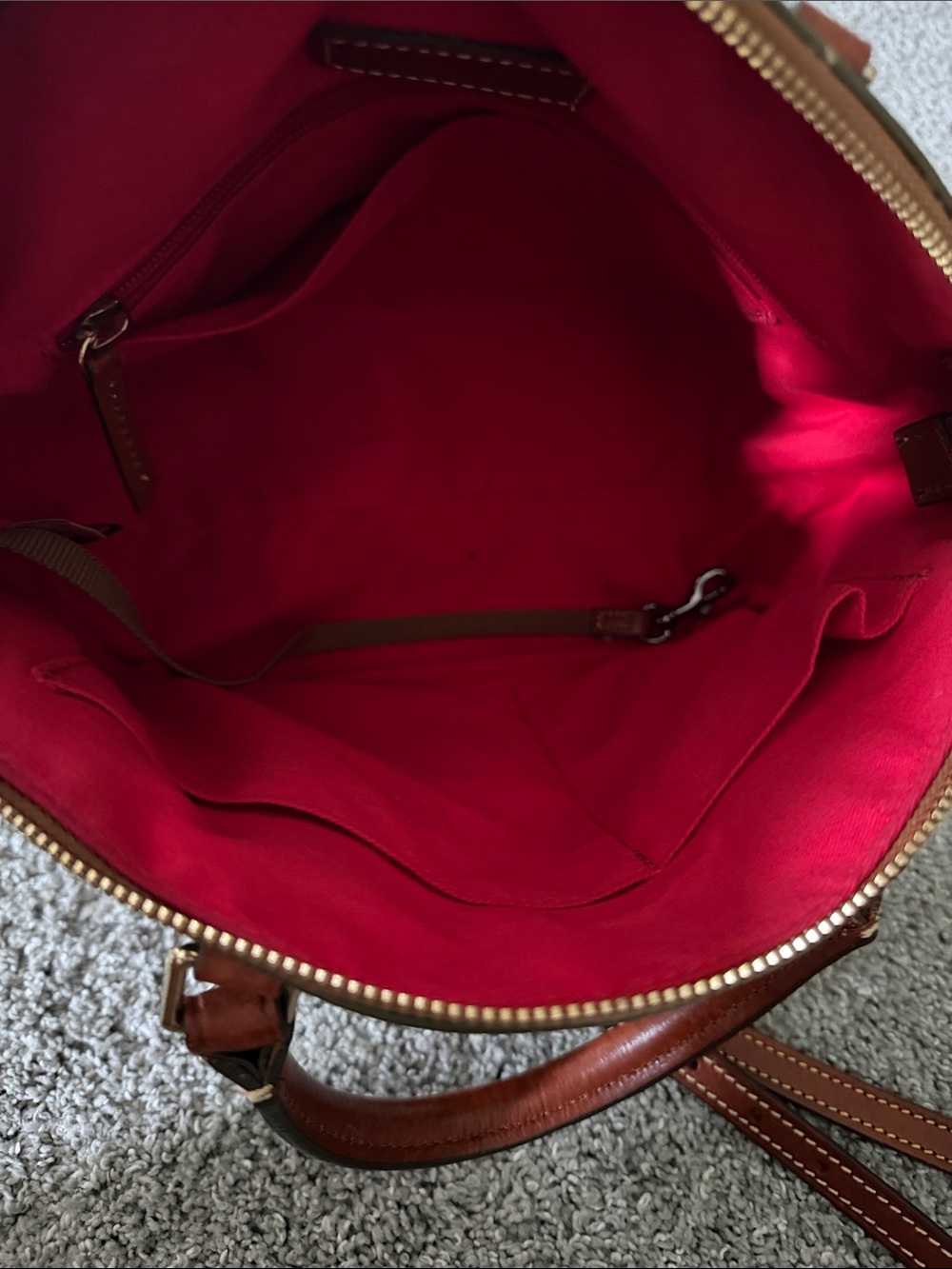 Dooney & Bourke Pebble Leather Grain Geena Satchel - Picture 10 of 12